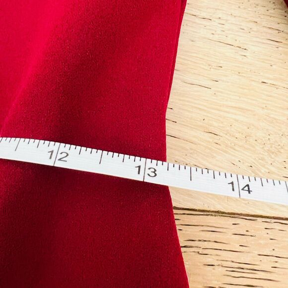 Dark Red Mini Dress Medium Off Shoulder Bell Sleeve Renaissance Prom Gothic - Picture 12 of 16